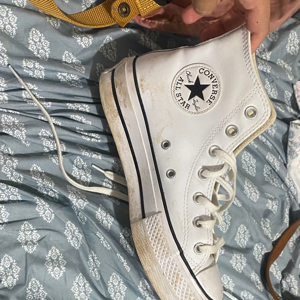 Converse White High Top Chuck Taylor Sneakers